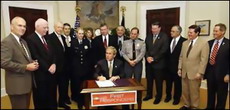 President Bush signing H.R. 218 into law