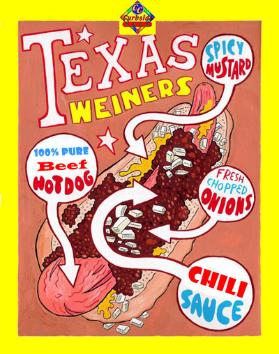 Curbside Cafe's Famous Texas Weiners - Just ask for a "Texas Weiner All The Way"